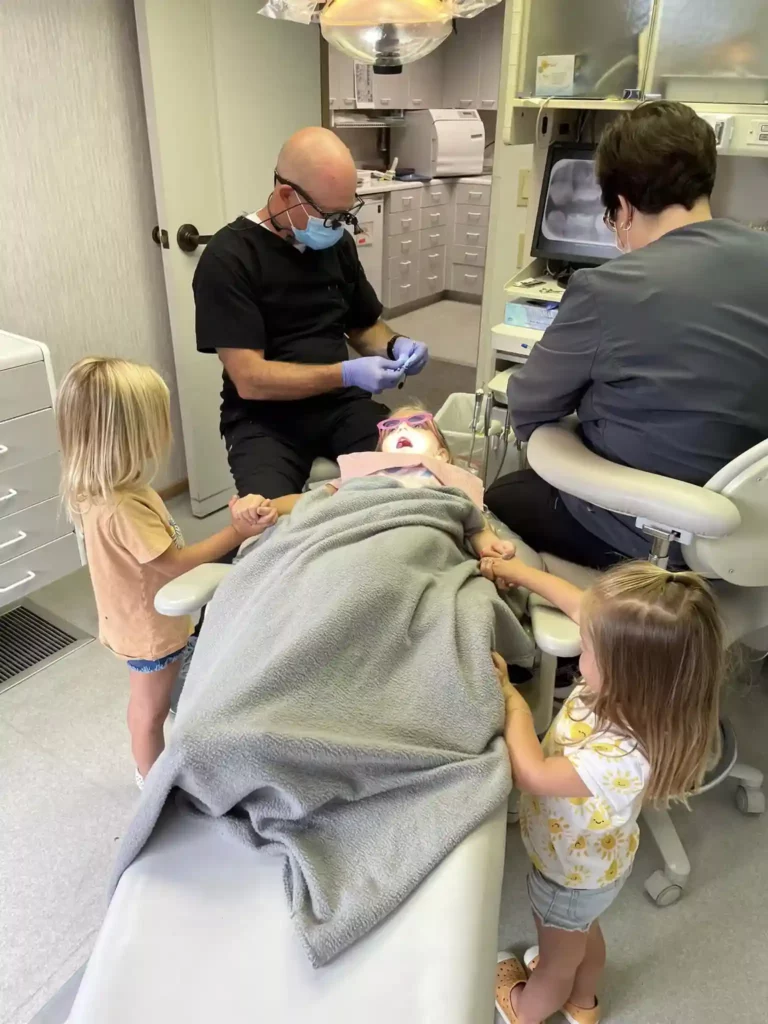 dr casper doing dental cleaning