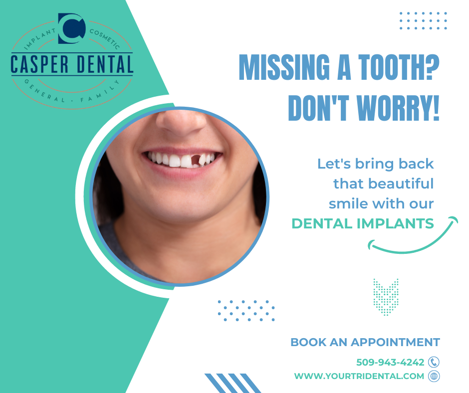 missing tooth - dental implants by Casper Family Dental