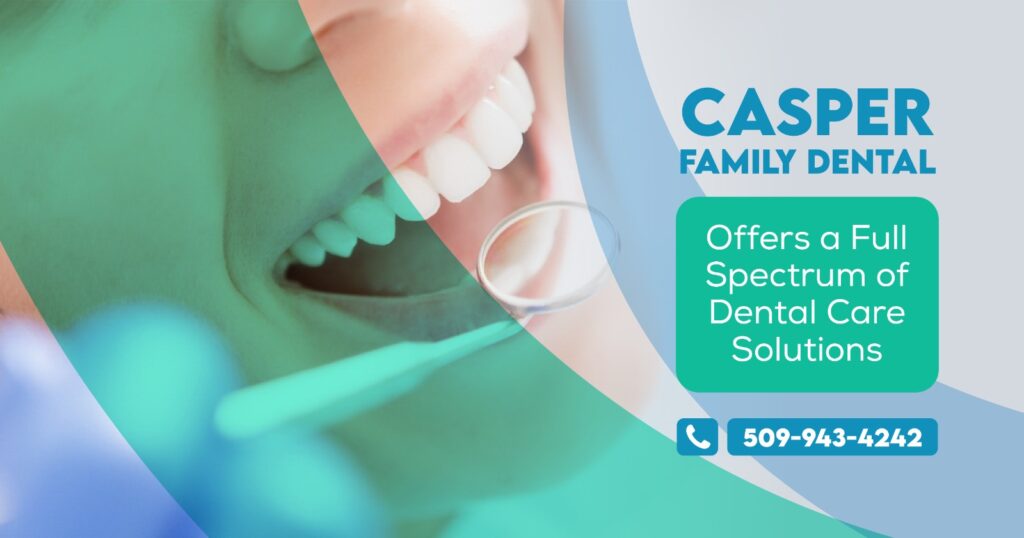 open mouth with mouth mirror - Casper Family Dental